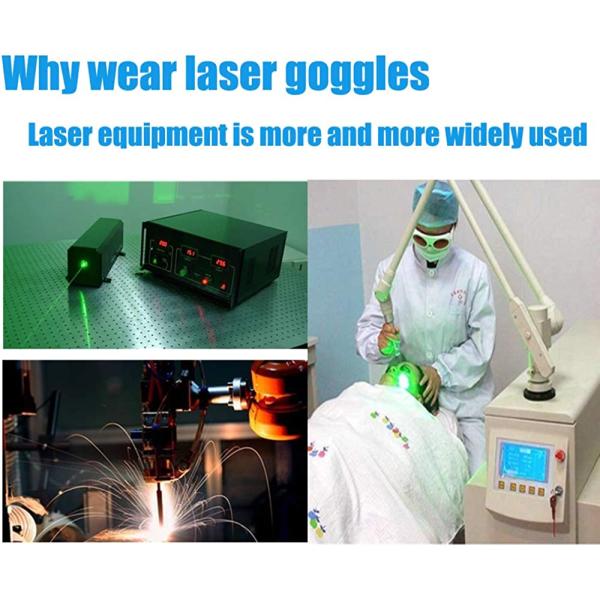 JILERWEAR Professional Laser Safety Glasses for 405nm,445nm,450nm,532nm,850nm Laser and 190nm-490nm Wavelength Violet/Blue/Red Laser Protection Goggles