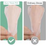 Squish Disposable Gloves, Clear Vinyl Gloves Latex Free Powder-Free Glove Cleaning Health Gloves for Kitchen Cooking Cleaning Food Handling, 100PCS/Box, Large