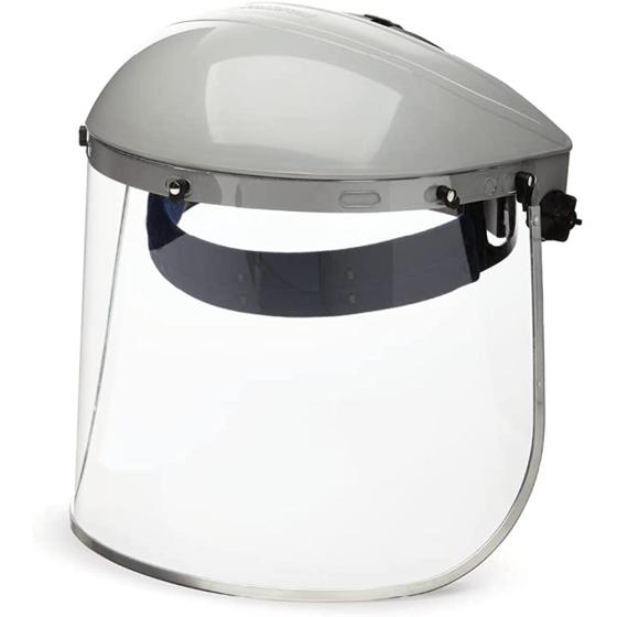 Sellstrom Advantage Series Face Shield - Clear Window with Aluminum Binding - Comfortable Ratcheting Headgear