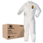 KleenGuard Coveralls A 40 Liquid and Particle Protection Apparel (44303), White, Large, 25 Garments / Case