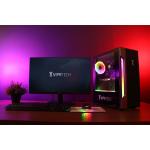 ViprTech Whiteout Gaming PC Desktop Computer - AMD Ryzen 5 5600G (12-Core 4.4Ghz), AMD Radeon RX Vega 7 Graphics, 16GB DDR4 RAM, 128GB NVMe SSD, 1TB HDD, WiFi, RGB, 1 Year Warranty, Black