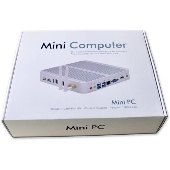 Kingdel® NC860 Mini Desktop Computer, Fanless Mini PC with Intel i7 10th Gen. CPU, 16GB RAM, 512GB SSD, 4K 4096x2304, HD Port, DP, Full Metal Case, Windows 11 Pro