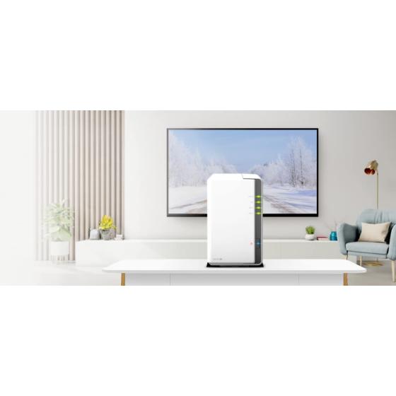 Synology 2 bay NAS DiskStation DS220j (Diskless), 2-bay, 512MB DDR4