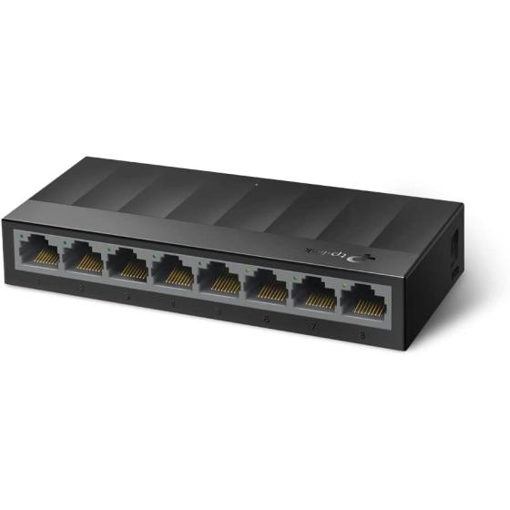 TP-Link Litewave 8 Port Gigabit Ethernet Switch | Desktop Ethernet Splitter | Plastic Case | Unshielded Network Switch | Plug & Play | Fanless Quiet | Unmanaged (LS1008G)