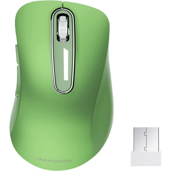 memzuoix 2.4G Wireless Mouse, 1200 DPI Mobile Optical Cordless Mouse with USB Receiver, Portable Computer Mice Wireless Mouse for Laptop, PC, Desktop, MacBook, 5 Buttons, Red
