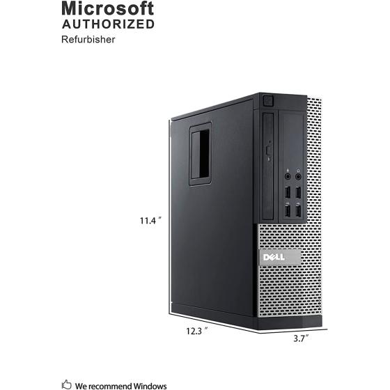 Dell OptiPlex 9020-SFF, Intel Core i5-4570 3.2GHZ, 16GB RAM, 512GB SSD Solid State, DVDRW, Windows 10 Pro 64bit (Renewed)
