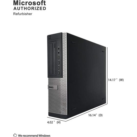 DELL Optiplex 7010 Desktop Computer - Intel Core i5 3.6GHz, 16GB DDR3, New 500GB SSD, Windows 10 Pro 64-Bit, WiFi, USB 3.0, DVDRW, 2X Display Port (Renewed)']