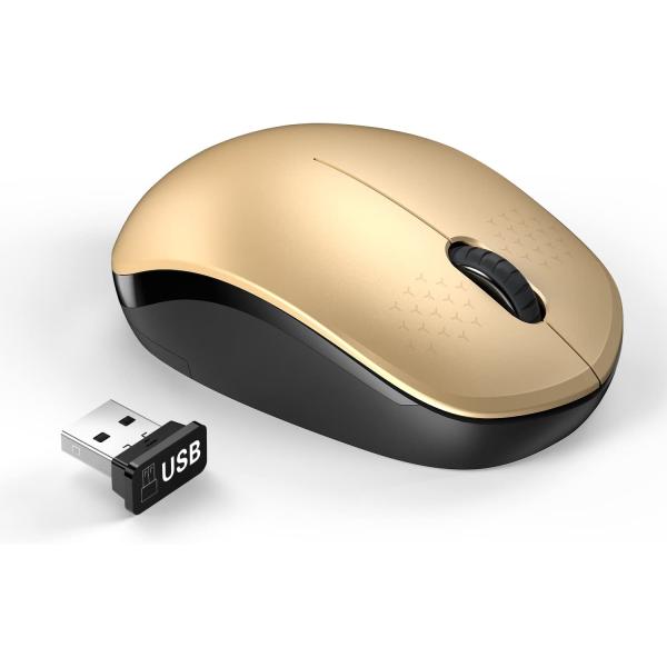 seenda Wireless Mouse, 2.4G Noiseless Mouse with USB Receiver - Portable Computer Mice for PC, Tablet, Laptop with Windows System - Mint Green