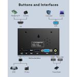 Eyoyo 5 inch Monitor, 800x480 Mini TFT LCD Screen Small Camera Video Monitor 1/4 Screw Hole with HD/VGA/AV Video Input for Car PC DVD DVR CCD DSLR-140° Wide Angle Metal Housing
