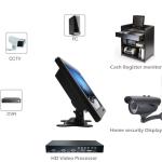 Hikity 10 Inch Small HDMI Monitor Portable CCTV Monitors 1280x600 with BNC, AVI, VGA, HDMI Input Cable, Remote Control, Built-in Speakers, for PC, CCTV, Security Camera, Raspberry Pi, X-Box