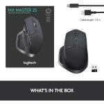 Logitech MX Master 2S Wireless Mouse – Use on Any Surface, Hyper-Fast Scrolling, Ergonomic Shape, Rechargeable, Control Upto 3 Apple Mac and Windows Computers, Graphite (Discontinued by Manufacturer)