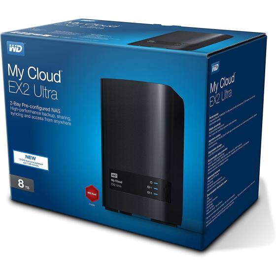 WD 8TB My Cloud EX2 Ultra Network Attached Storage - NAS - WDBVBZ0080JCH-NESN