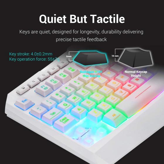 Redragon S101 Wired Gaming Keyboard and Mouse Combo RGB Backlit Gaming Keyboard with Multimedia Keys Wrist Rest and Red Backlit Gaming Mouse 3200 DPI for Windows PC Gamers (Black)