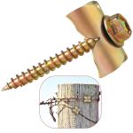 Fence Nails - 1.8 in Steel Wire Fencing Staple for Softwoods, Reuse Fence Staple Fasteners Nails with Wire Fixer, for Wire Mesh and Woven Fencing (1.8IN*90PCS)