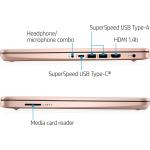 2022 HP Premium 14-inch HD Thin and Light Laptop, Intel Quad-Core Processor, 16GB RAM, 64GB Storage, Long Battery Life, Webcam, Bluetooth, HDMI, Wi-Fi, Rose Gold, Windows 11 + 1 Year Microsoft 365