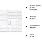 WOWBOX 25 PCS Clear Plastic Drawer Organizer Set, 4 Sizes Desk Drawer Divider Organizers and Storage Bins for Makeup, Jewelry, Gadgets for Kitchen, Bedroom, Office Bathroom, Office