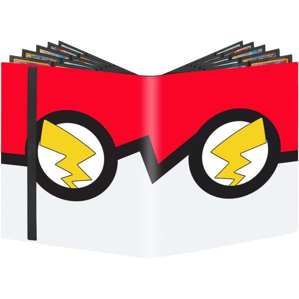 GEAoffice Trading Card Binder, 9-Pocket Cards Collection Binders Album Folder with 360 Side Loading Pockets for Yugioh, MTG, TCG, Boys Girls Gift, Red