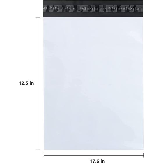 White Poly Mailers 7.8x11.7in 100Pcs, Shipping Bag Envelope for Clothing, Self Strong Adhesive Mailing Envelopes for Business Suppliers, Flexible Secure Package, Waterproof, Tear Resistant Postal Bags