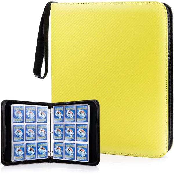 WOT I Trading Card Binder, 900 Pockets Card Binder Sleeves with Zipper, Double Sided Pockets Card Holder Carry Card Case for Baseball Card, Football Card