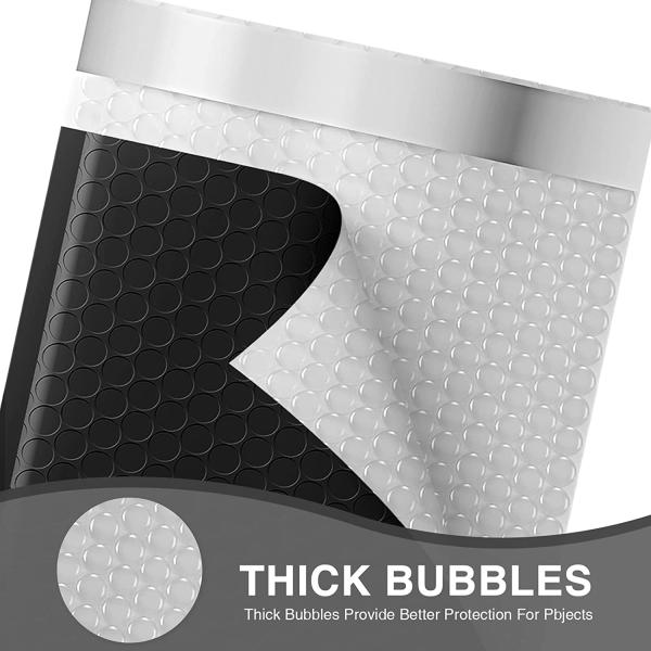 Metronic 100 Pack Bubble Mailer 6x10 Inch, Self-Seal Padded Envelopes, Waterproof Bubble Envelopes Cushioning Poly Bubble Mailer for Mailing, Shipping Small Business Supplies Valentine's Day Packaging