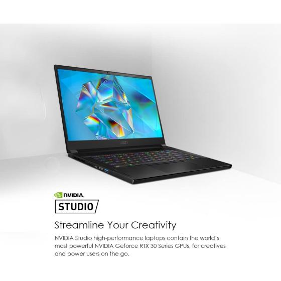 MSI Creator 15 Professional Laptop: 15.6" UHD OLED 4K DCI-P3 100% Display, Intel Core i7-11800H, NVIDIA GeForce RTX 3080, 16GB RAM, 1TB NVME SSD, Thunderbolt 4, Win10 PRO, Black (A11UH-492)