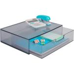 STORi STAX Plastic Stackable Organizer Drawer in Classic Grey | 12.5-inches Wide | Organize Office Desk Accessories and Sort Letter-Size Paper | Made in USA