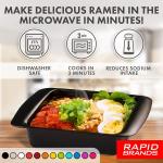 Rapid Ramen Cooker | Microwavable Cookware for Instant Ramen | BPA Free and Dishwasher Safe | Perfect for Dorm, Small Kitchen or Office | Purple, 2 Pack