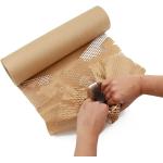 ecoducer 15”x164’ Honeycomb Packing Paper for Moving Supplies or Shipping plus 48 Fragile Stickers & 100 ft Jute Twine. Eco Friendly Products Alternative to Bubble Moving Wrap for Packing. Kraft Paper Shipping Supplies or Packing Supplies for Moving