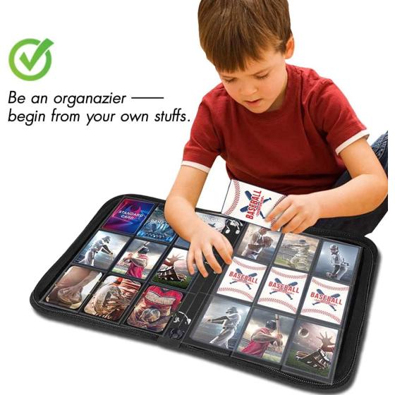 900 Pockets Trading Card Binder Sleeves, Baseball Card Sleeves Fit for Standard Size Sport Cards, Baseball Card Holder for 3 Ring Binder