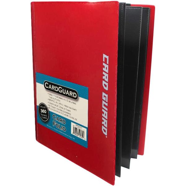 CardGuard Trading Card Pro-Folio, 9-Pocket Side-Loading Pages, Holds 360 Cards, White