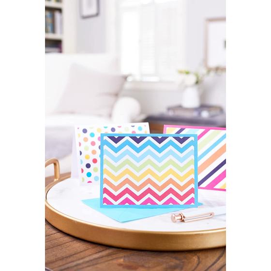 American Greetings Blank Cards Assortment with Envelopes, Bright Patterns (30-Count)