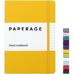 PAPERAGE Lined Journal Notebook, (Yellow), 160 Pages, Medium 5.7 inches x 8 inches - 100 GSM Thick Paper, Hardcover