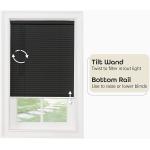 Cordless Light Filtering Mini Blind - 25 Inch Length, 64 Inch Height, 1" Slat Size - Pearl White - Cordless GII Morningstar Horizontal Windows Blinds for Interior by Achim Home Decor